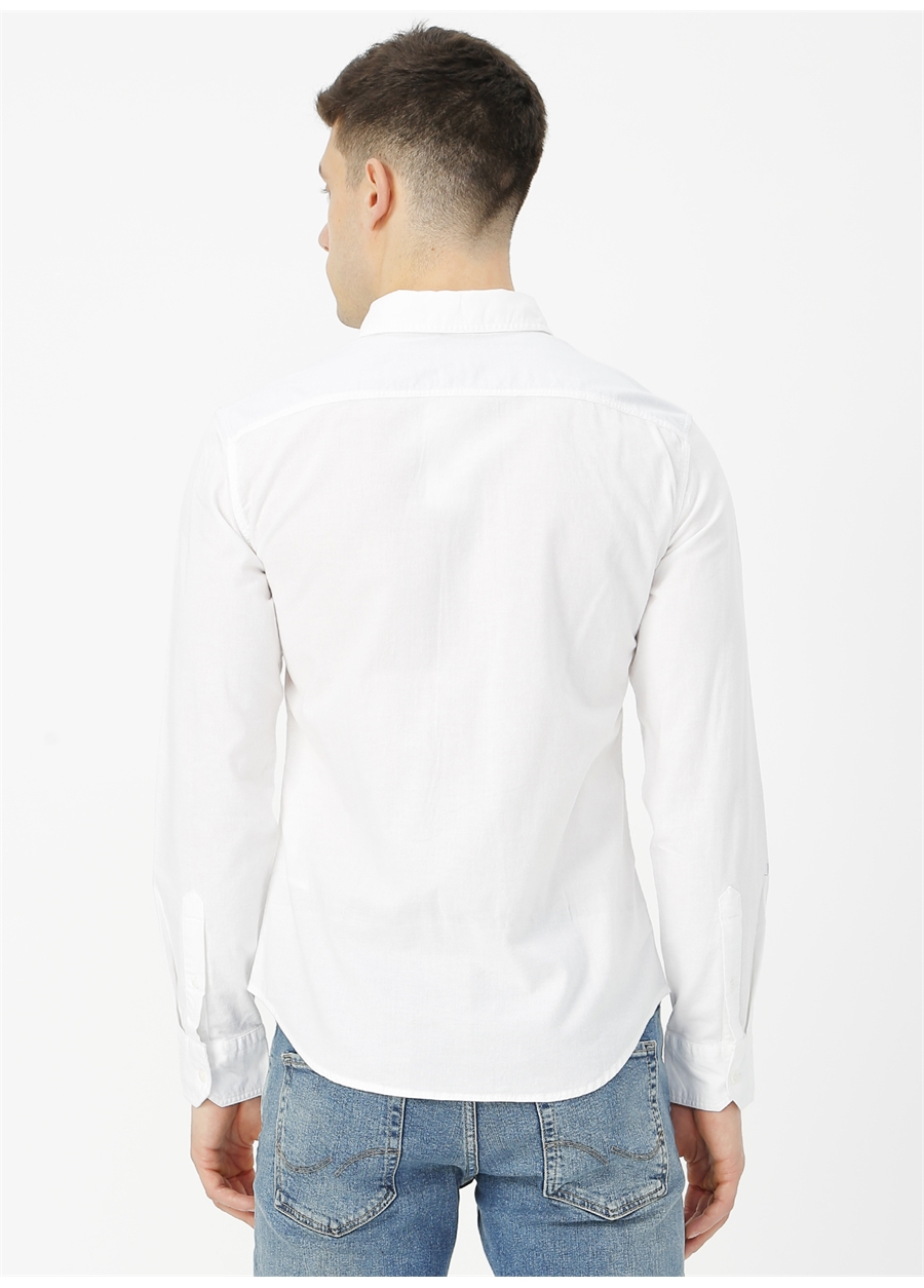 Levis 86625-0002 Ls Battery Shirt Slim Beyaz Erkek Gömlek_4