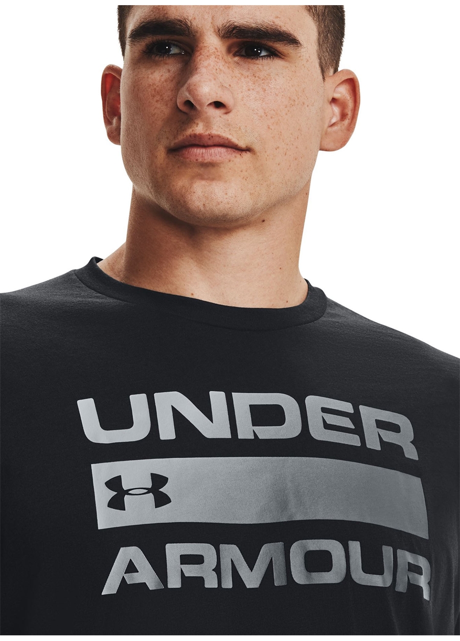 Under Armour 1329582 Team İssue Wordmark SS Siyah Erkek T-Shirt_3