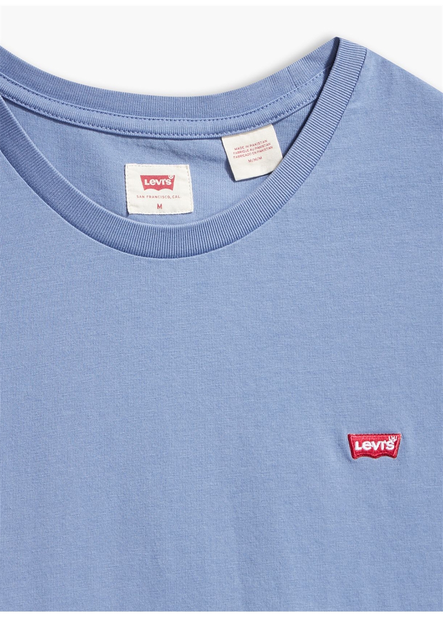 Levis 56605-0079 Ss Original Hm Tee Bisiklet Yaka Pamuklu Mavi Erkek T-Shirt_4