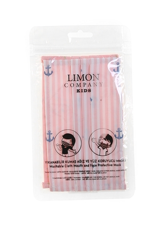 Limon 2''Li Pembe Çocuk Koruyucu Unisex Yüz Maskesi