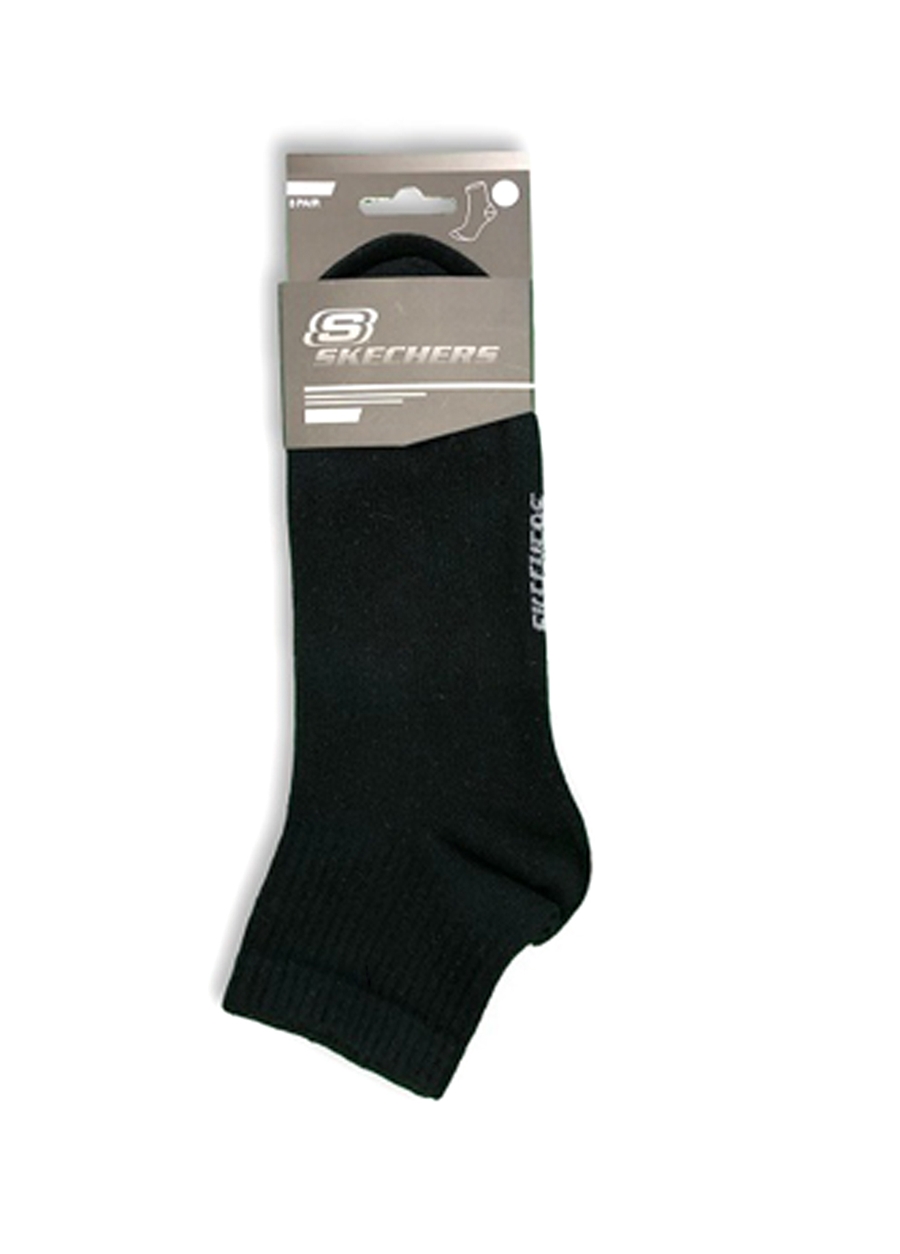 Skechers Siyah - Beyaz - Gri Unisex 3Lü Çorap U SKX Nopad Mid Cut Socks 3 Pack