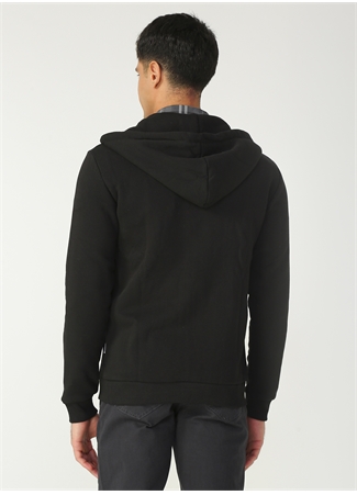 Only & Sons Kapüşonlu Düz Siyah Erkek Sweatshirt_3