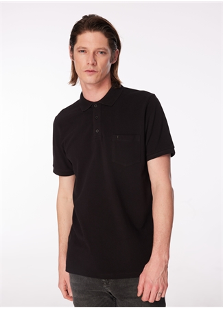 Fabrika Comfort Siyah Erkek Polo Yaka Basic Polo T-Shirt CM NOBRO K CEPLI_0