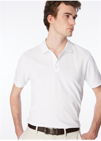 Fabrika Comfort Beyaz Erkek Polo Yaka Basic Polo T-Shirt CM NOBRO K CEPSIZ_1