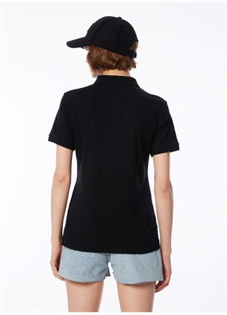 Fabrika Siyah Kadın Polo Yaka Basic T-Shirt DEEP_4