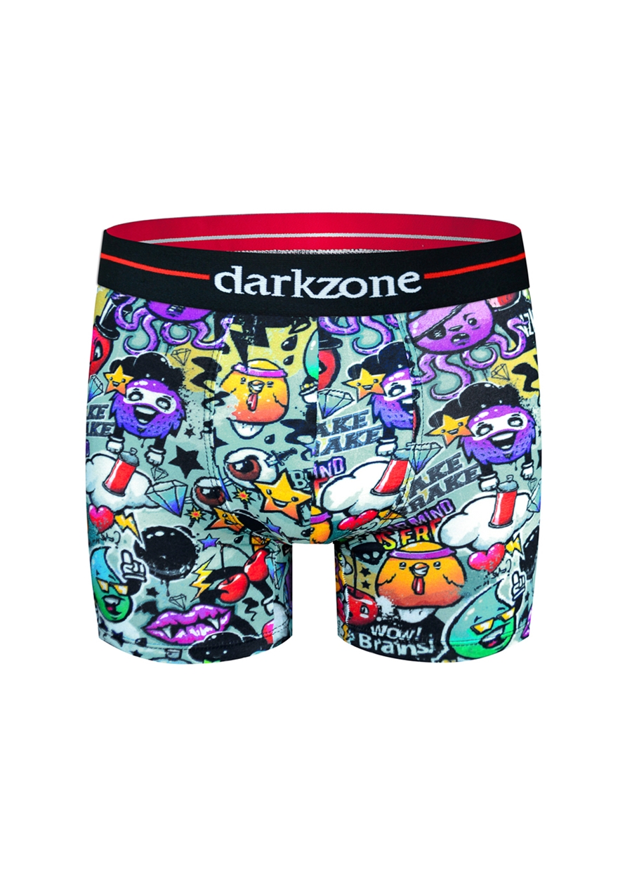 Darkzone Renkli Dijital Baskı Desenli Erkek Boxer
