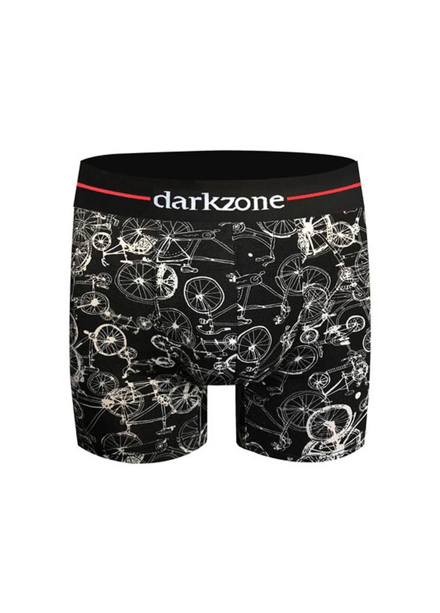 Darkzone Siyah Dijital Baskı Desenli Erkek Boxer