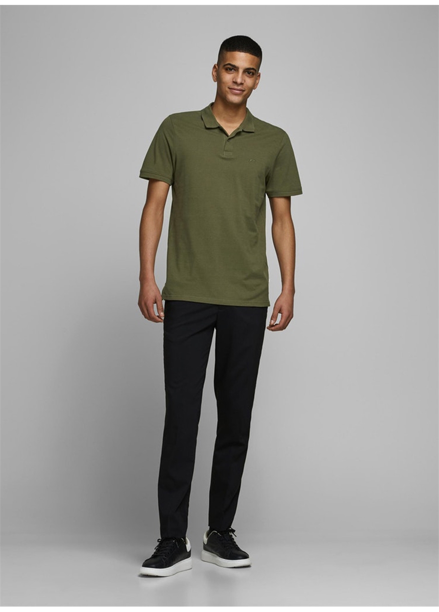 Jack & Jones Polo Yaka Düz Haki Erkek T-Shirt 12136516_JJEBASIC POLO SS NOOS_2