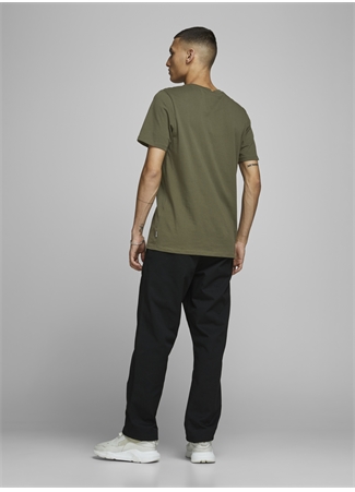 Jack & Jones O Yaka Düz Haki Erkek T-Shirt 12156101_JJEORGANI_2