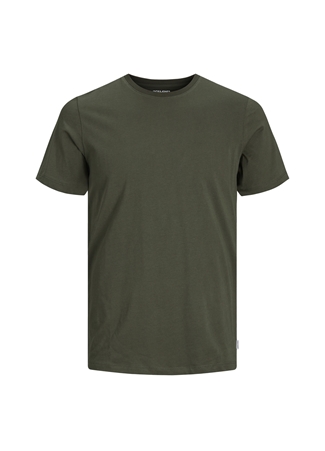 Jack & Jones O Yaka Düz Haki Erkek T-Shirt 12156101_JJEORGANI_5