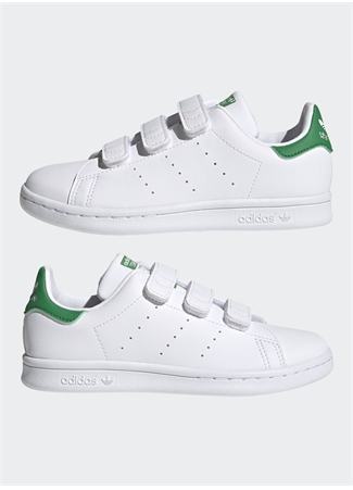 Adidas Beyaz - Yeşil Erkek Çocuk Yürüyüş Ayakkabısı FX7534 STAN SMITH CF C_7