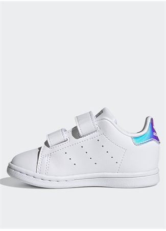 Adidas Beyaz - Gümüş Kız Bebek Yürüyüş Ayakkabısı FX7537 STAN SMITH_1