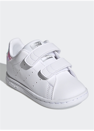 Adidas Beyaz - Gümüş Kız Bebek Yürüyüş Ayakkabısı FX7537 STAN SMITH_6