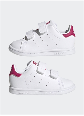 Adidas Beyaz - Pembe Bebek Yürüyüş Ayakkabısı FX7538 STAN SMITH CF I_7