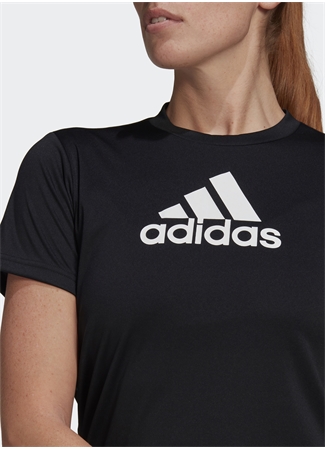 Adidas Bisiklet Yaka Siyah - Beyaz Kadın T-Shirt GL3820 W BL T_3