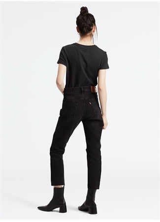 Levis 501 Siyah Kadın Yüksek Bel Cropped Fit Denim Pantolon CROP BLACK SPROUT_5