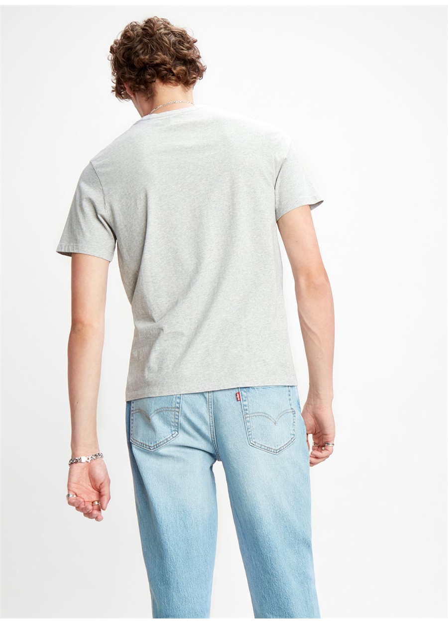 Levis 17164-0032 Bisiklet Yaka Standart Düz Gri Erkek T-Shirt_1