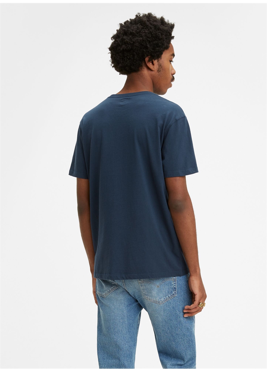 Levis Erkek Bisiklet Yaka Pamuklu Lacivert T-Shirt_2