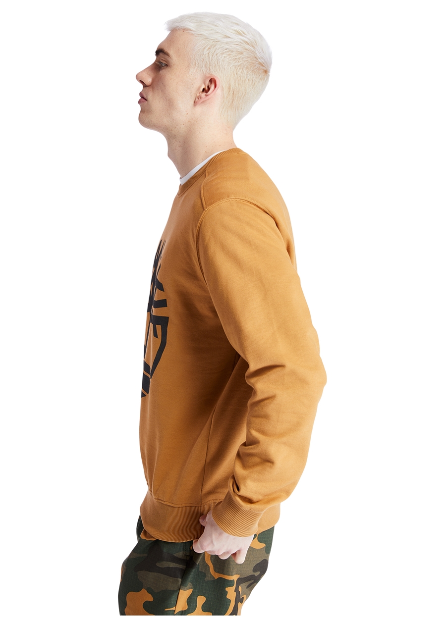 Timberland O Yaka Regular Fit Baskılı Sarı Erkek Sweatshirt - TB0A2BJ8P571 YC Core Treelogo Sweat_2