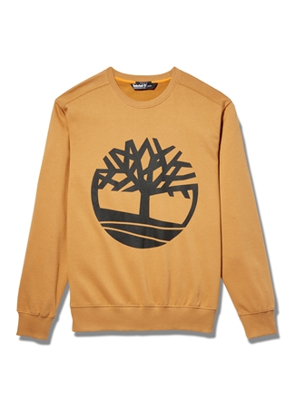 Timberland O Yaka Regular Fit Baskılı Sarı Erkek Sweatshirt - TB0A2BJ8P571 YC Core Treelogo Sweat_4