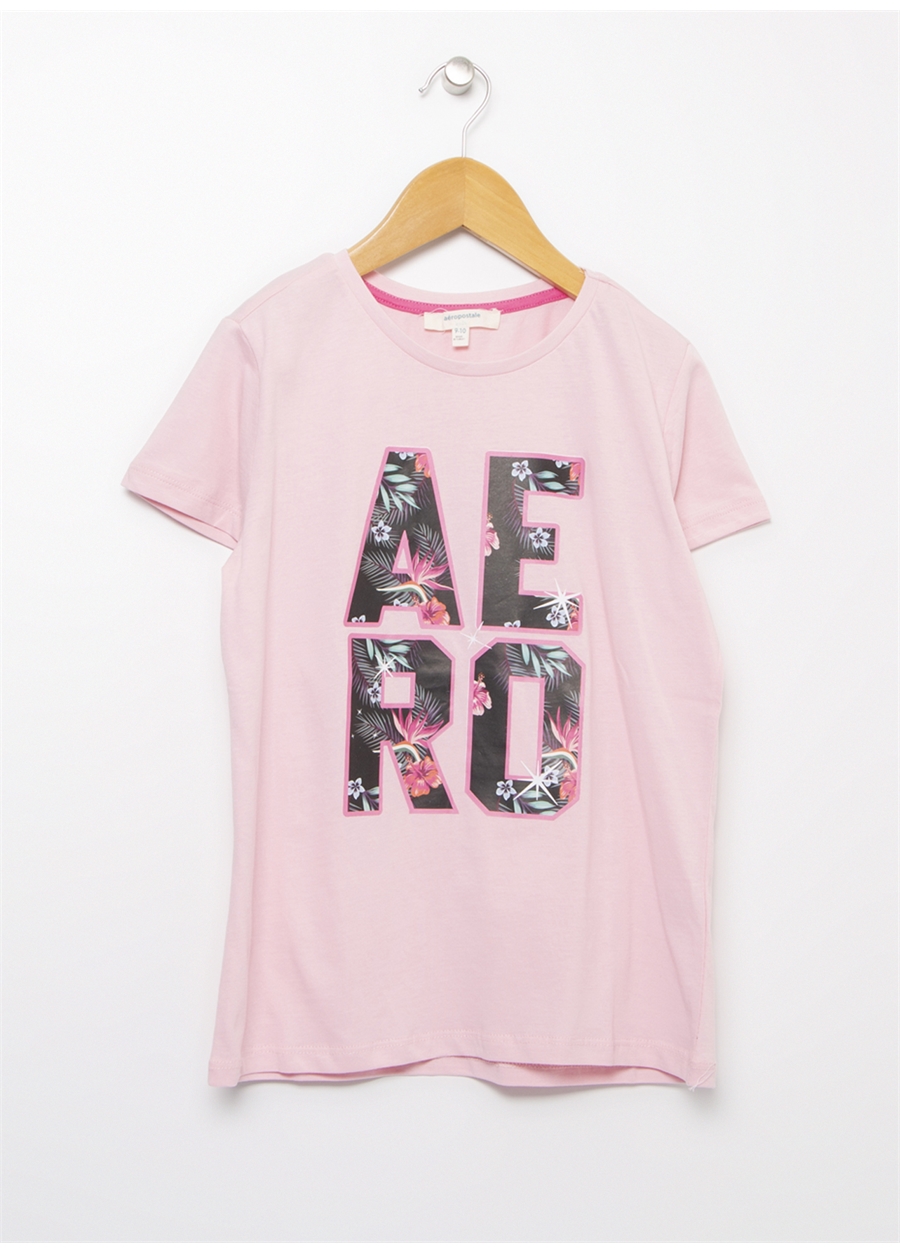 Aeropostale Bisiklet Yaka Pembe T-Shirt