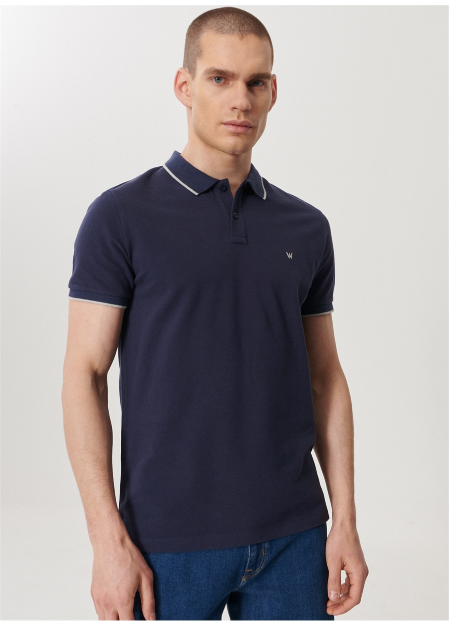 Wrangler Lacivert Erkek Polo T-Shirt W7D5K4114_Polo T-Shirt