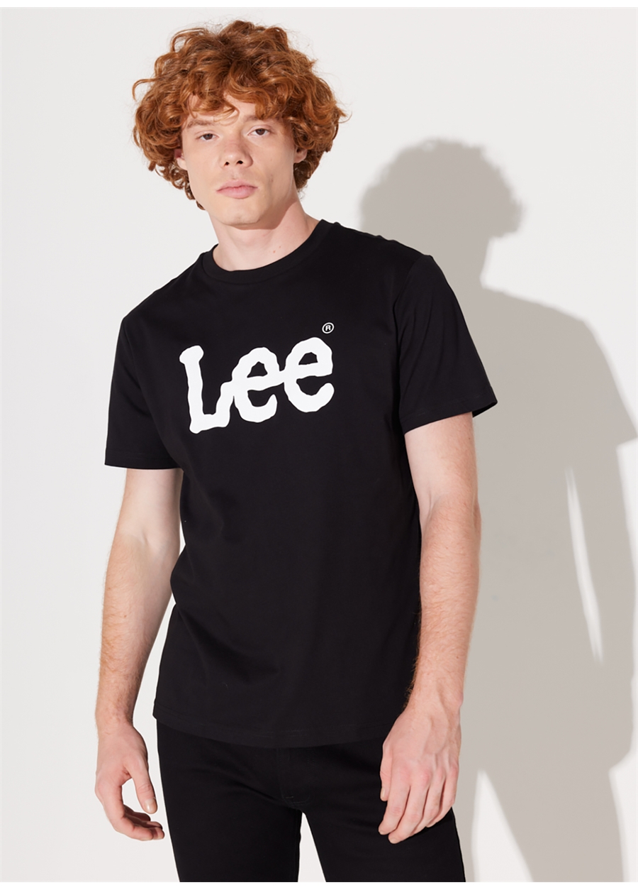 Lee L65QAI01_Logo Siyah Erkek T-Shirt