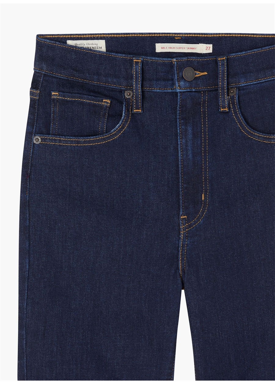 Levis Mile High Super Skinny Koyu Lacivert Yüksek Bel Kadın Denim Pantolon_1