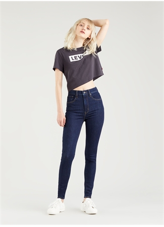 Levis Mile High Super Skinny Koyu Lacivert Yüksek Bel Kadın Denim Pantolon_3