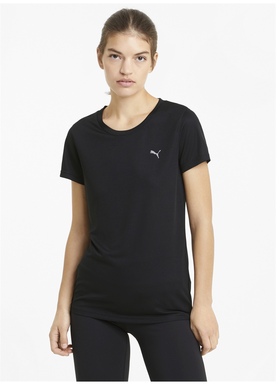 Puma 52031101 Performance Tee W O Yaka Normal Siyah Kadın T-Shirt_0