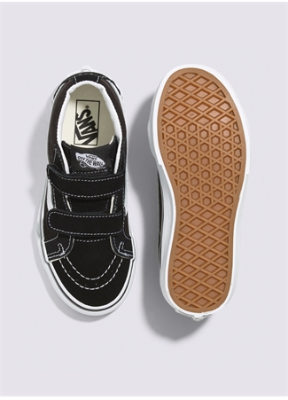 Vans Siyah Erkek Çocuk Süet Kanvas Yürüyüş Ayakkabısı VN00018T6BT1 SK8-Mid Reissue V_4