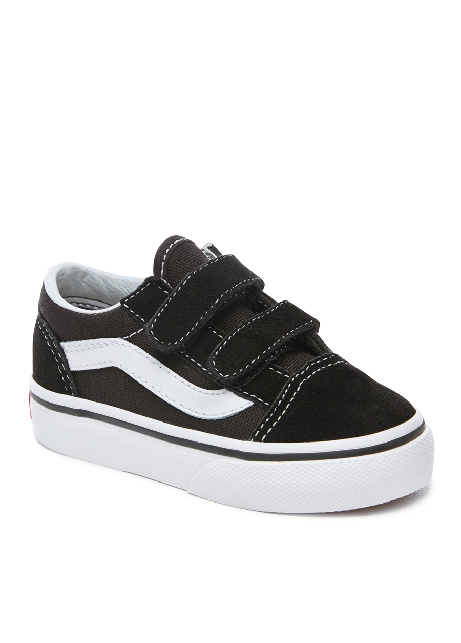 Vans Siyah Bebek Süet Kanvas Yürüyüş Ayakkabısı VN000D3YBLK1 Old Skool V_1