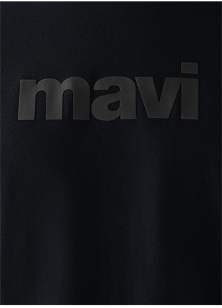 Mavi Bisiklet Yaka Düz Siyah Erkek T-Shirt 065199-900 MAVI BASKILI TISÖRT Siyh_5