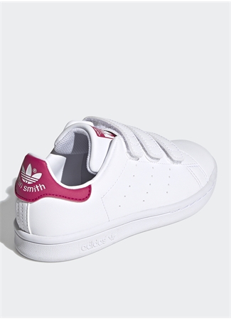 Adidas Beyaz - Pembe Kız Çocuk Yürüyüş Ayakkabısı STAN SMITH CF C_3