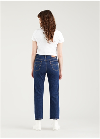 Levis 501 Crop Salsa İndigo Yüksek Bel Normal Kadın Denim Pantolon STONEWASH_8