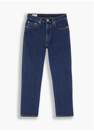 Levis 501 Crop Salsa İndigo Yüksek Bel Normal Kadın Denim Pantolon STONEWASH_9