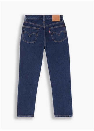 Levis 501 Crop Salsa İndigo Yüksek Bel Normal Kadın Denim Pantolon STONEWASH_10