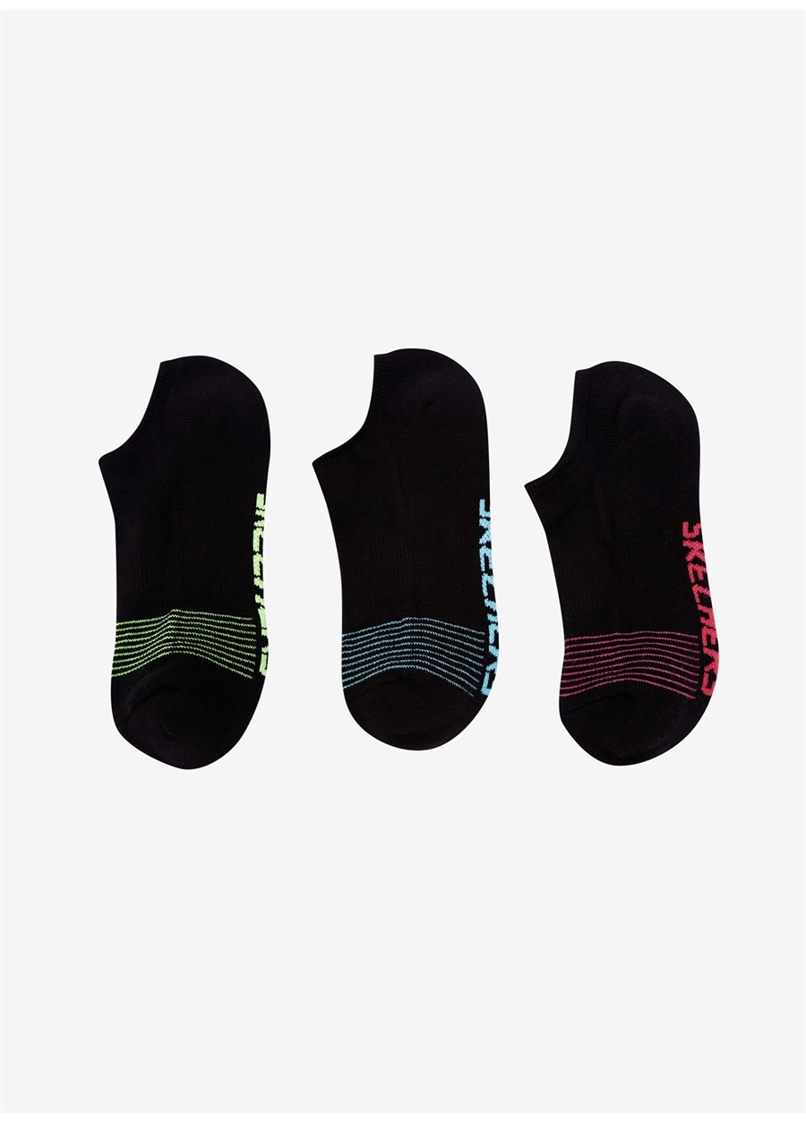 Skechers Siyah Kadın 3Lü Çorap S212340-001 3 Pack No Show Socks