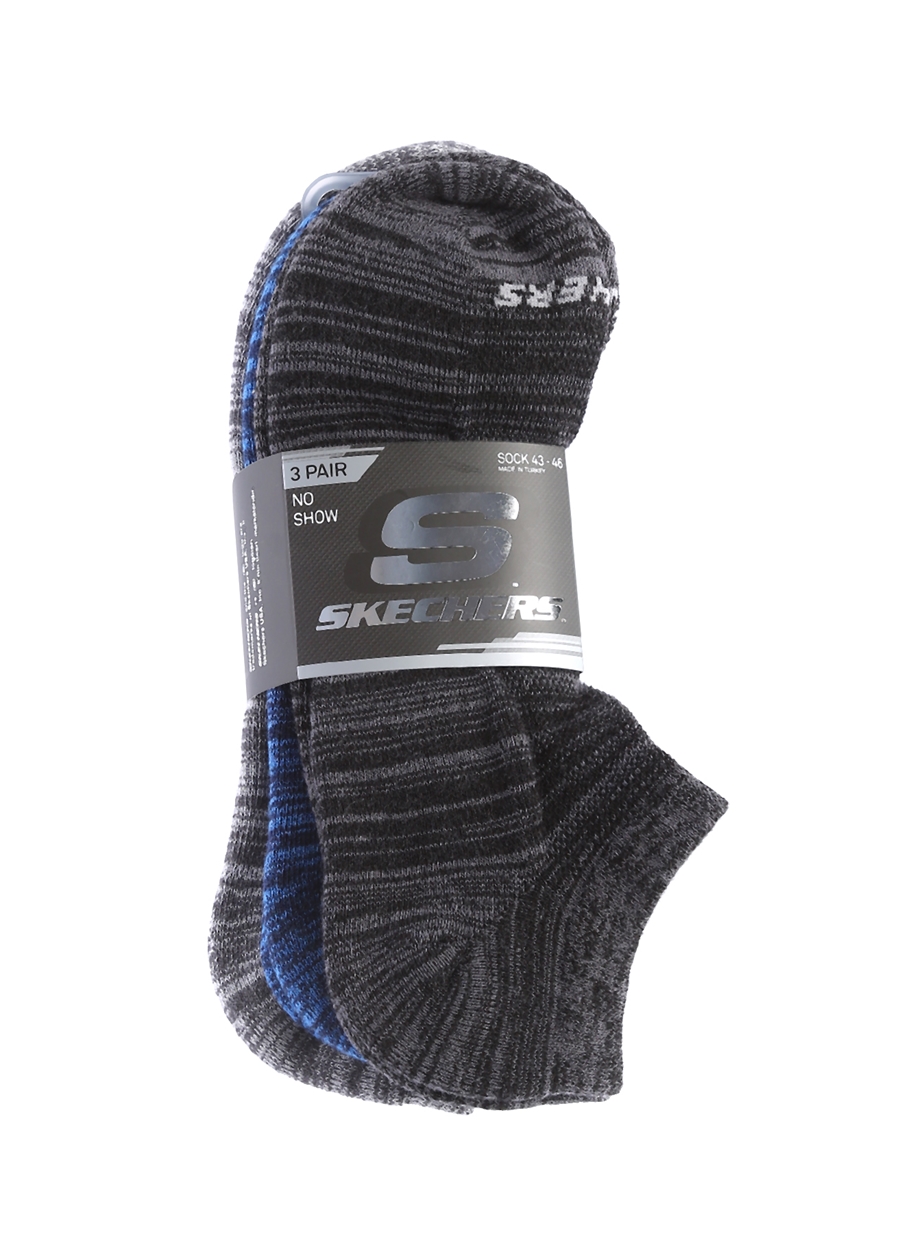 Skechers Çok Renkli Unisex 3Lü Çorap S212290-900 U 3 Pack No Show Socks