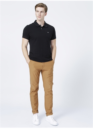 Dockers Dar Siyah Erkek Rib Collar Polo T-Shirt A1159-0000_1