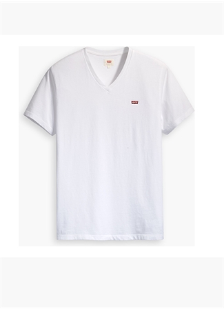 Levis A2084-0000_LSE _Orig Hm Vneck White V Yaka Relaxed Düz Bej Erkek T-Shirt_2