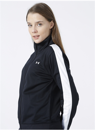 Under Armour 1365147-Tricot Tracksuit Siyah - Beyaz Kadın Eşofman Takımı_3