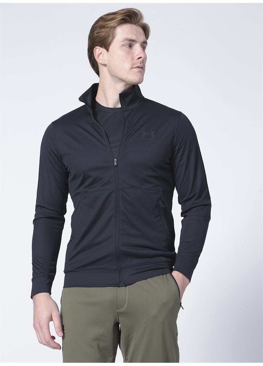 Under Armour 1366202-Ua Pique Track Jacket Siyah Erkek Zip Ceket_2