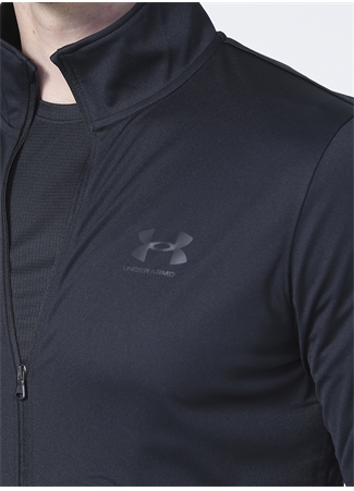 Under Armour 1366202-Ua Pique Track Jacket Siyah Erkek Zip Ceket_4