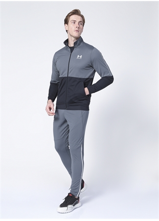 Under Armour 1366202-Ua Pique Track Jacket Gri Erkek Zip Ceket_1