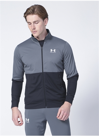 Under Armour 1366202-Ua Pique Track Jacket Gri Erkek Zip Ceket_2