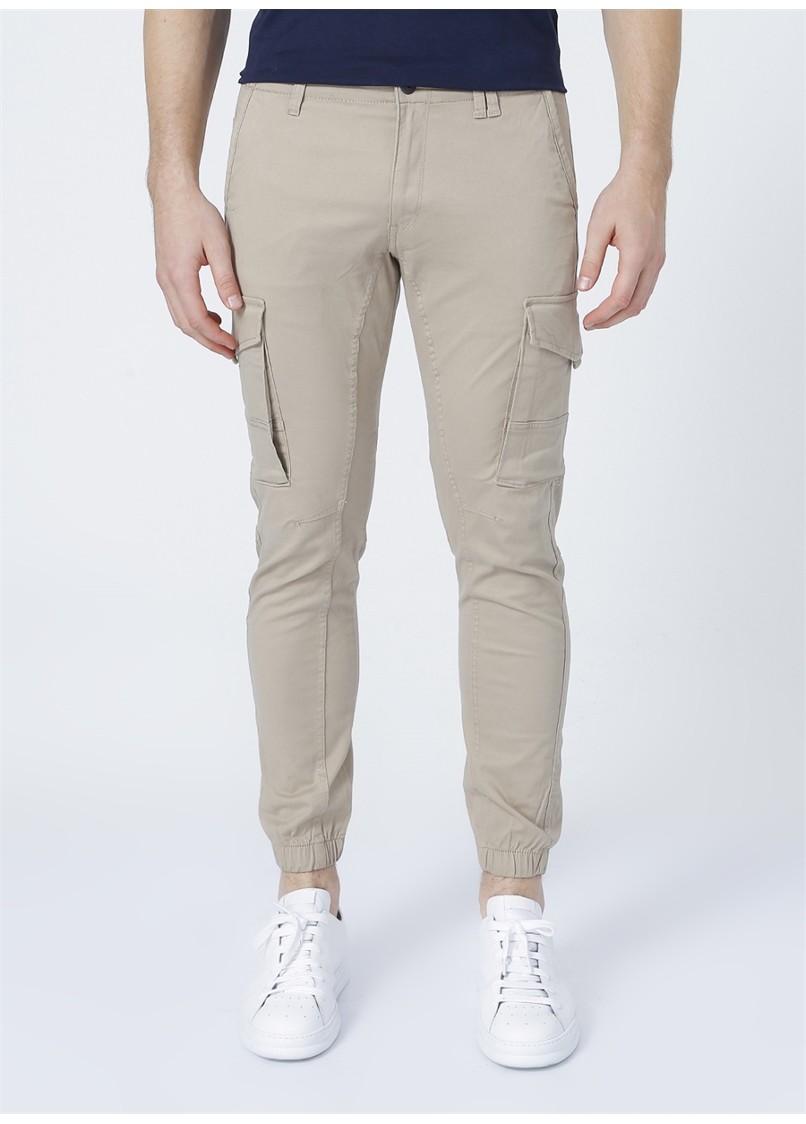 Jack & Jones Dar Paça Krem Erkek Kargo Pantolon 12193754_JPSTPAUL_1