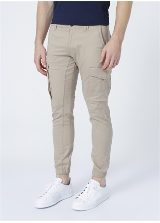 Jack & Jones Dar Paça Krem Erkek Kargo Pantolon 12193754_JPSTPAUL_2