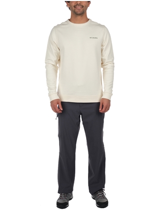 Columbia Krem Erkek Kapüşon Yaka Sweatshirt CS0204_3