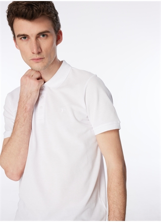 Fabrika Beyaz Erkek Regular Fit Polo T-Shirt BORAMIR-Y_0